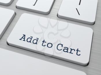 Add to Cart - Button on Modern Computer Keyboard.