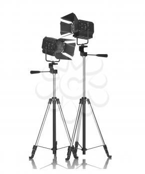 Studio Lighting Isolated on White.