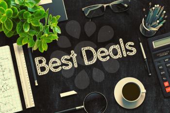 Best Deals on Black Chalkboard. 3d Rendering. Toned Image.