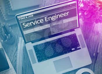 Service Engineer - Your Next Job, Apply Today. Hiring Concept. 3D Render.