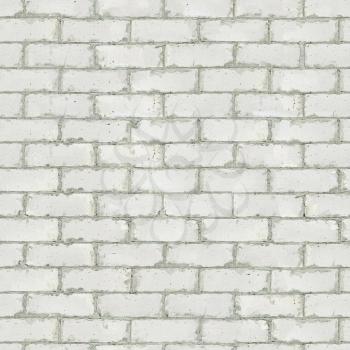 White Brick Wall. Seamless Texture. Tileable Pattern
