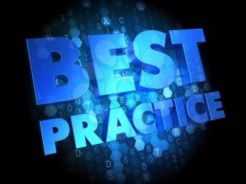 Best Practice - Text in Blue Color on Dark Digital Background.