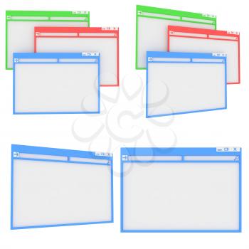 Royalty Free Clipart Image of Computer Screens