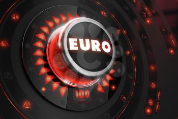 Royalty Free Clipart Image of a Euro Button