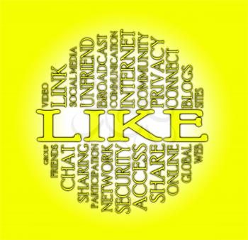 Word cloud social media with a colorful background