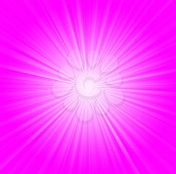 Starburst background, sunbeams going in all directions, pink and white