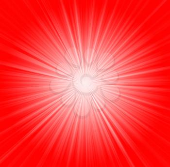 Starburst background, sunbeams going in all directions, red and white
