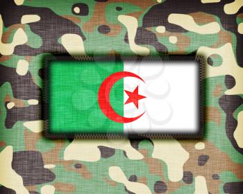 Amy camouflage uniform with flag on it, Algeria