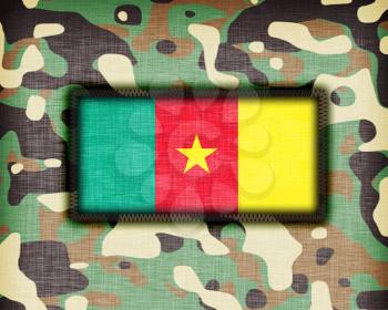 Amy camouflage uniform with flag on it, Cameroon