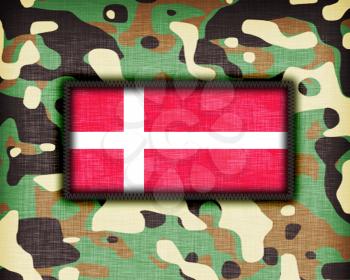 Amy camouflage uniform with flag on it, Denmark