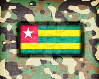 Amy camouflage uniform with flag on it, Togo