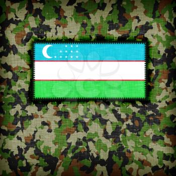Amy camouflage uniform with flag on it, Uzbekistan