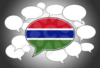 Communication concept - Speech cloud, the voice of the Gambia