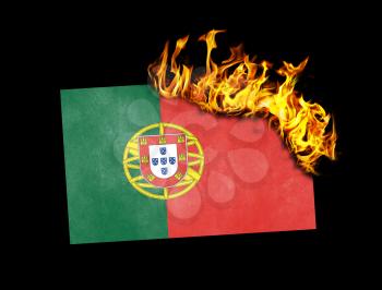 Flag burning - concept of war or crisis - Portugal