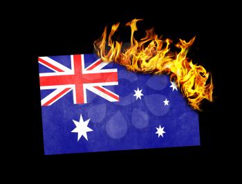 Flag burning - concept of war or crisis - Australia