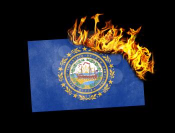 Flag burning - concept of war or crisis - New Hampshire