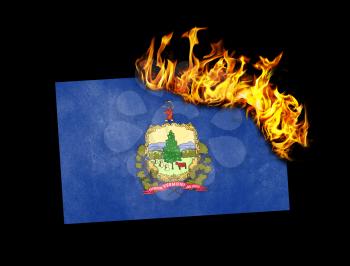 Flag burning - concept of war or crisis - Vermont