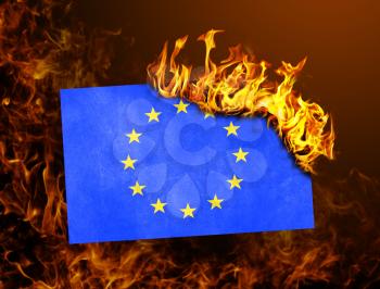 Flag burning - concept of war or crisis - European Union