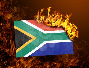 Flag burning - concept of war or crisis - South Africa