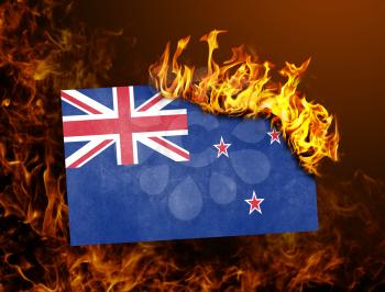 Flag burning - concept of war or crisis - New Zealand