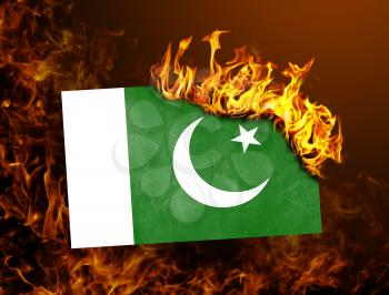 Flag burning - concept of war or crisis - Pakistan