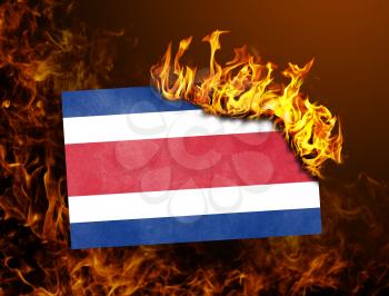 Flag burning - concept of war or crisis - Costa Rica