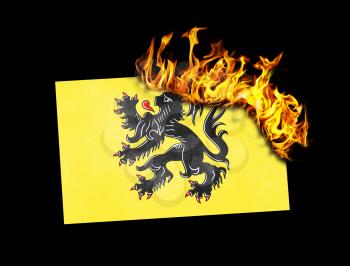 Flag burning - concept of war or crisis - Flanders