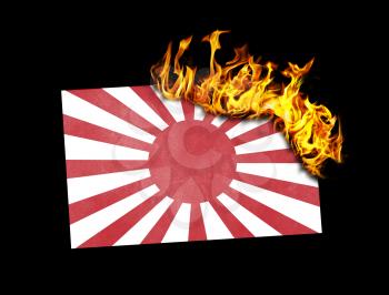 Flag burning - concept of war or crisis - Japan