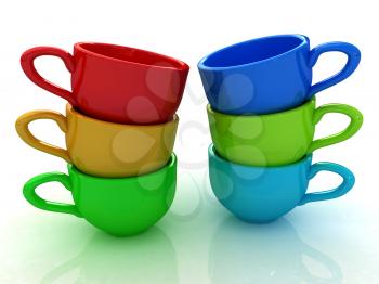 mugs on a white background