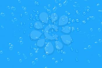 Blue water drops background texture