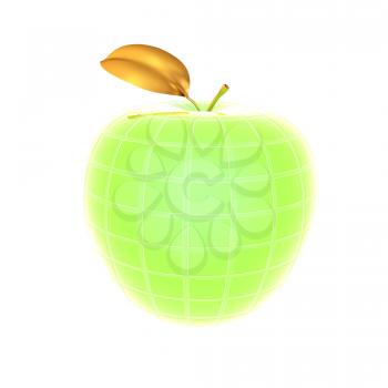 Abstract apple on a white background