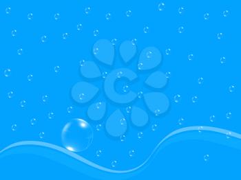 Blue water drops background texture