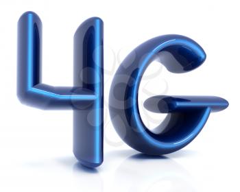 4g internet network. 3d text