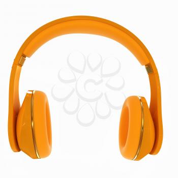 headphones on a white background