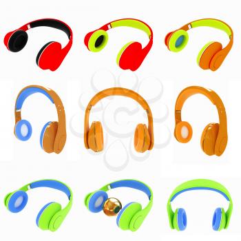 headphones on a white background