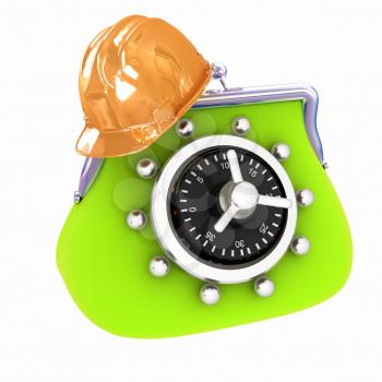 hard hat on purse safe