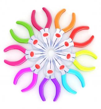 colorful pliers to work
