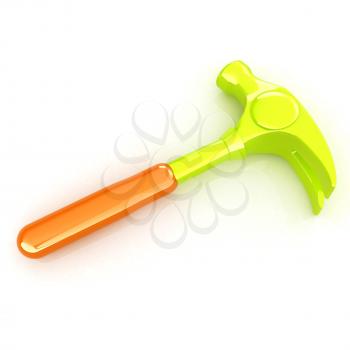 Hammer on white background 