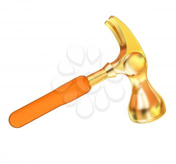 Hammer on white background 