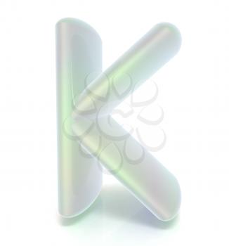 Glossy alphabet. The letter K