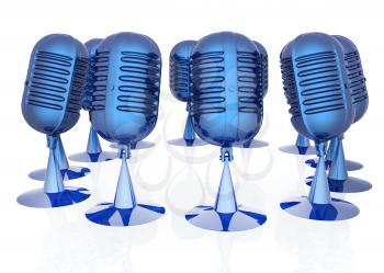 3d rendering of a microphones