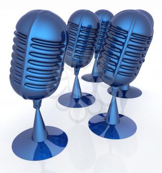 3d rendering of a microphones