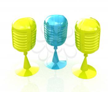 3d rendering of a microphones