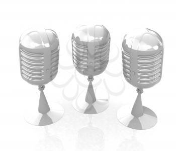 3d rendering of a microphones