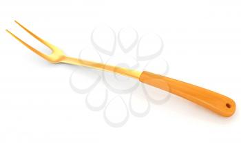 Large fork on white background 