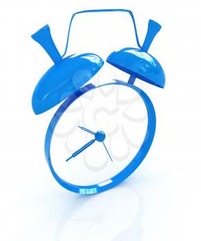 Alarm clock. 3D icon on a white background