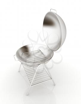 Oven barbecue grill on a white background