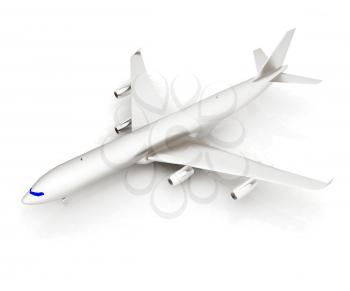 Airplane on a white background
