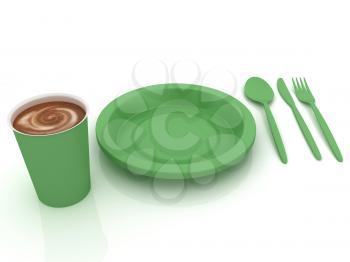 Fast-food disposable tableware