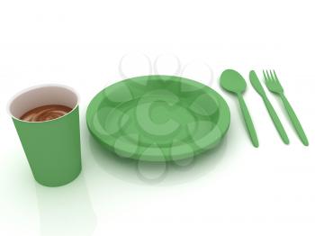 Fast-food disposable tableware